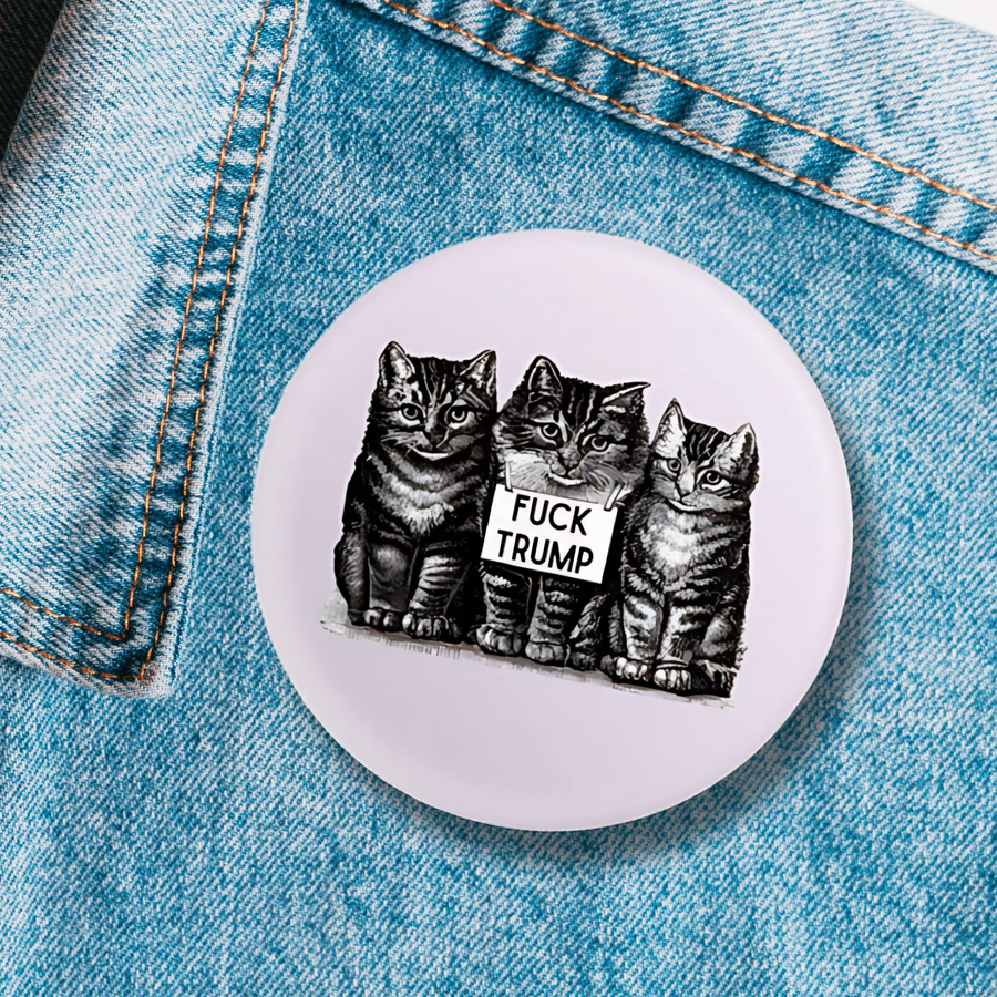 Fuck Trump Vintage Kittens LARGE 2.25