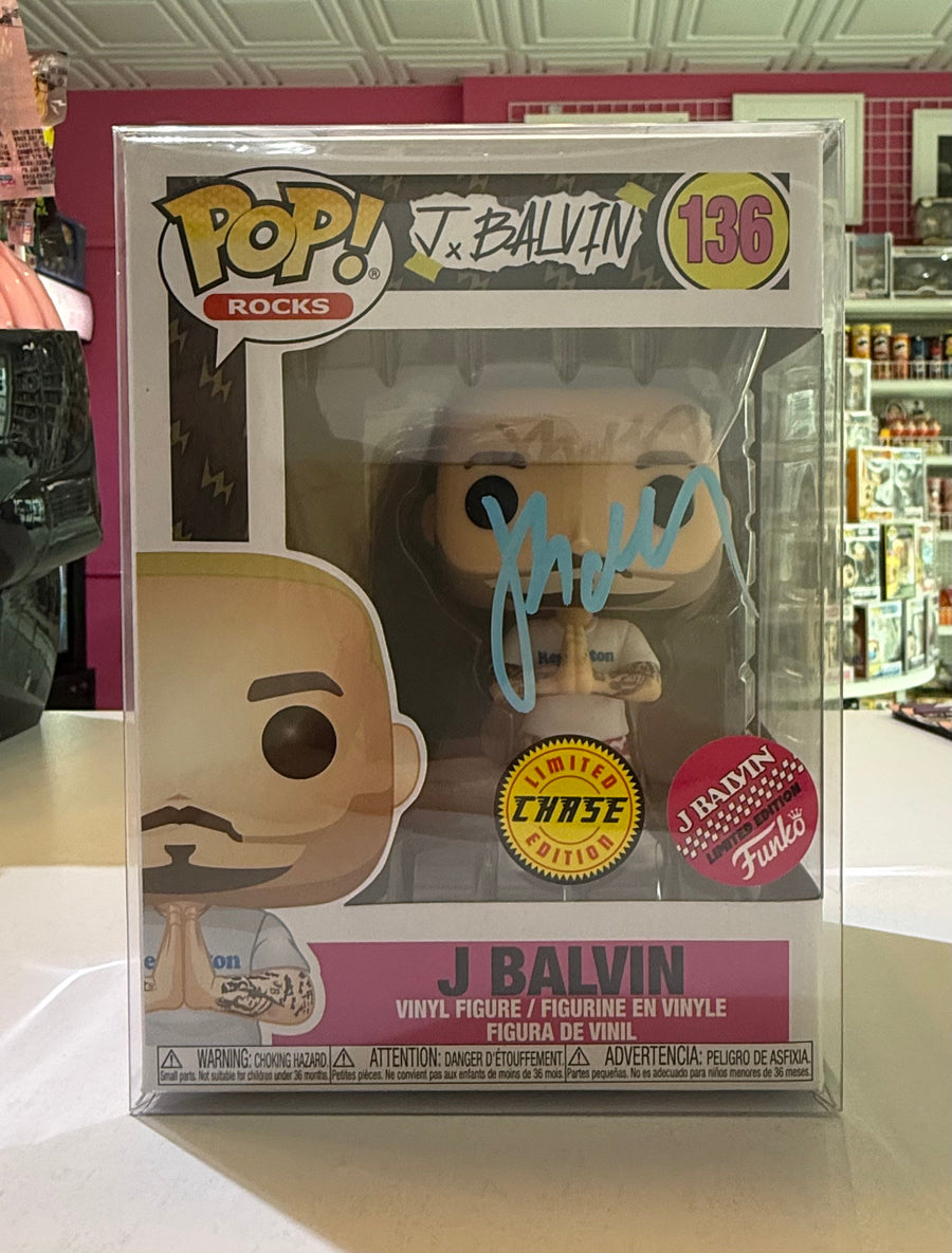 Funko Pop Rocks J. Balvin J.Balvin 136 LIMITED EDITION CHASE - AUTOGRAPHED