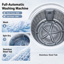 Automatic Washing Machine 7.7 lbs with 8 Programs & Drain Pump