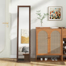 Full Length Mirror with Stand and Solid Wood Frame