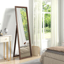 Full Length Mirror with Stand and Solid Wood Frame