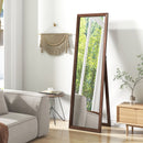 Full Length Mirror with Stand and Solid Wood Frame