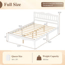 Full/Queen Platform Bed Frame with Scalloped Headboard