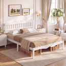 Full/Queen Platform Bed Frame with Scalloped Headboard