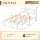 Full/Queen Platform Bed Frame with Scalloped Headboard