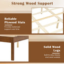 Full/Queen/Twin Size Bed Frame Farmhouse Wooden Platform Bed with Headboard