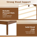 Full/Queen/Twin Size Bed Frame Farmhouse Wooden Platform Bed with Headboard