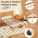 Twin/Full/Queen Size Bed Frame with Headboard and Storage Space