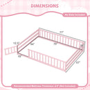Full Size Floor Bed with Full Length Safety Guardrails