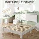 Full Size Platform Bed Frame with Headboard - No Box Spring