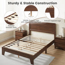 Full Size Platform Bed Frame with Headboard - No Box Spring