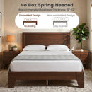 Full Size Platform Bed Frame with Headboard - No Box Spring