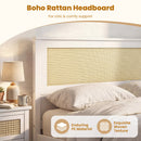 Full Size Rattan Bed Frame with Storage Drawers