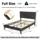 Full/Queen Size Upholstered Platform Bed with Tufted Headboard