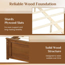 Twin Size Wooden Platform Bed Frame with Headboard