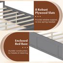 Full Size Wooden Platform Bed Frame with Storage Drawers