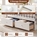Full Size Wooden Platform Bed Frame with Storage Drawers