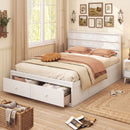 Full Size Wooden Platform Bed Frame with Storage Drawers