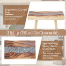 Fully Assembled Shower Stool with Epoxy Finish and Curved Seat