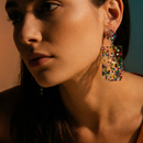 Fun Starts Now Party Earrings | Confetti Glitter Acrylic Novelty Earrings | 2.5" x 4.5"