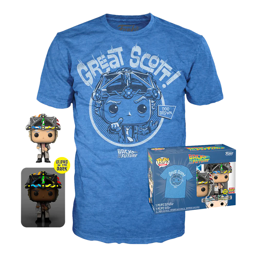 [PRE-ORDER] Funko POP! Tee: Back to the Future - Doc with Helmet Boxed Tee