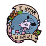 Opossum Enamel Pin