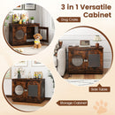 Furniture Style Dog Crate for Small and Medium Dogs with Translucent Window and Lockable Door-Rustic Brown