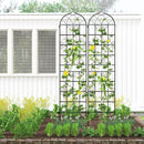 2 Pack 86" x 20" Metal Garden Trellis for Outdoor Climbing Plants