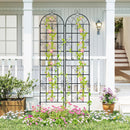 2 Pack 86" x 20" Metal Garden Trellis for Outdoor Climbing Plants