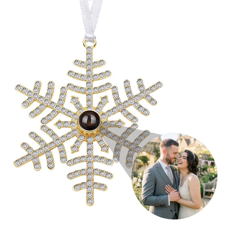 Personalized Photo Projection Snowflake Ornament - Upload your Photo