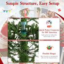 12 Feet Tall Prelit Hinged Artificial Christmas Tree with 2517 PVC PE Branch Tips