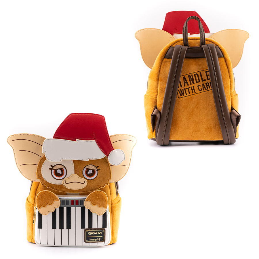 gremlins mini backpack Loungefly: Gremlins Gizmo Holiday Cosplay with Removable Hat Mini Backpack
