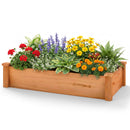 Raised Garden Bed Fir Wood Wooden Square Wood Planter Box for Garden