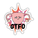 GTFO Uterus Pro-Choice Feminist Vinyl Die Cut Sticker