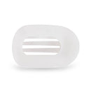 TELETIES Medium Flat Round Hair Clip Coconut White - New