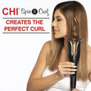 CHI Spin & Curl Ceramic Rotating Curler Onyx Black - Imperfect Box