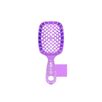 UNbrush Mini Glitter Detangling Hair Brush Amethyst Lavender - New