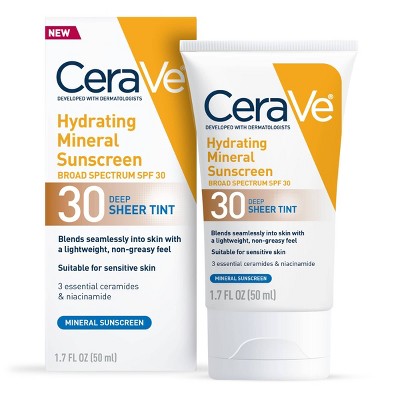 CeraVe Hydrating Mineral Tinted Face Lotion SPF 30 Deep 1.7 fl oz - Missing Box