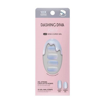Dashing Diva Glaze Semi-Cured Gel Nail Polish Strips Baila con Fuego 32ct - New