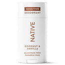 Native Sensitive Solid Deodorant for Women & Men Coconut & Vanilla 2.65oz - New