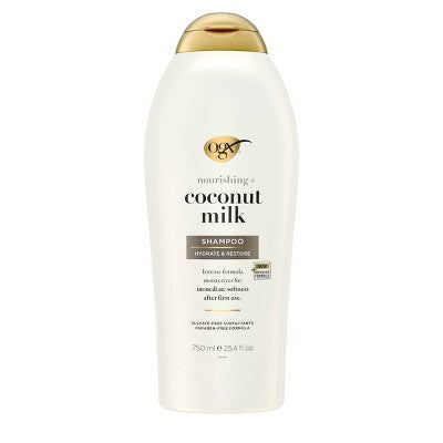 OGX Nourishing Coconut Milk Moisturizing Shampoo 25.4 fl oz - Imperfect Container