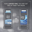 Dove Men+Care 72-Hour Antiperspirant Deodorant Stick Clean Comfort 2.7oz/2ct - Missing Box