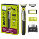 Philips Norelco OneBlade 360 Face & Body Rechargeable Men's Electric Shaver and Trimmer QP2834/70 - Imperfect Box
