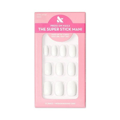 Olive & June Fake Nails XS Squoval Swan 32ct - New