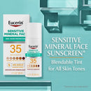 Eucerin Sensitive Tinted Mineral Face Sunscreen SPF 35 1.7 fl oz - Imperfect Box