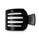 TELETIES Large Flat Square Hair Clip Jet Black - New