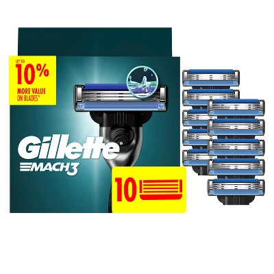Gillette Mach3 Men's Razor Blade Refills 10ct - Imperfect Box
