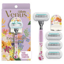 Rifle Paper Co. + Venus Women's Deluxe Smooth Sensitive Razor + 4 Refills - Imperfect Box