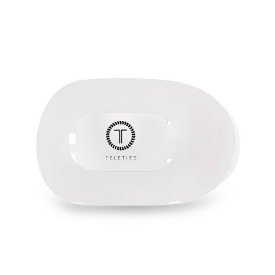 TELETIES Medium Flat Round Hair Clip Coconut White - New