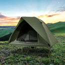 2-Person Camping Cot Tent Foldable Off-Ground Camping Combo for Adults